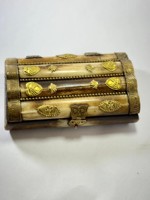 Authentic Natural Creations Inc Artisanat de Luxe Indien, Incrustation de Os Polie, Matériau Organique, Style Amour, Couleur Naturelle Véritable