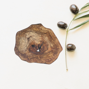 Posavasos de madera minimalista de lujo moderno, diseño de oliva Natural curvo, características ecológicas, fiestas, bebidas calientes, pedido a granel - Product Image 1