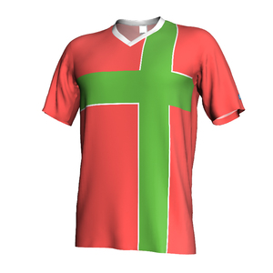 Camisetas de Fútbol Sublimadas Personalizadas, Ligeras, Transpirables y de Secado Rápido, 100% Poliéster, Manga Corta, para Jugadores y Aficionados del Equipo, Más Vendidas - Product Image 1