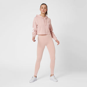 Sweat à capuche 100% coton personnalisé pour femmes pull oversize décontracté avec logo sur le devant à capuche court pour la saison d'hiver - Product Image 6