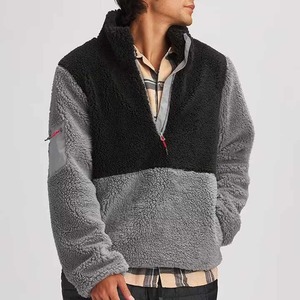 Chaqueta de invierno hecha a medida para hombre cálido polar Sherpa polar suelto con cuello levantado y bolsillo con cremallera a prueba de viento - Product Image 1