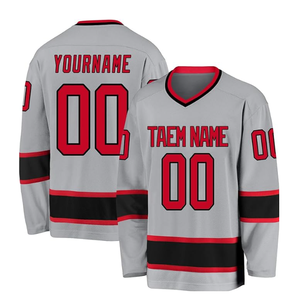 Mejor Precio de secado rápido de manga larga ropa deportiva de entrenamiento personalizable equipo de impresión por sublimación Logo en blanco Hockey sobre hielo Jersey - Product Image 3