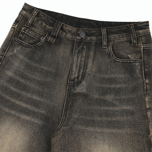 Shorts décontractés pour hommes, coupe ajustée, taille mi-haute, 100% coton, brodés, délavés à l'acide, style urbain, collection été 2025 - Product Image 6
