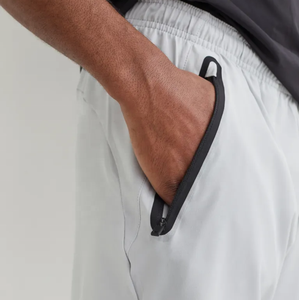 Short de sport en Nylon extensible à 4 voies, fermeture éclair étanche, personnalisé, Logo personnalisé, noir, nouvelle collection 2022 - Product Image 4