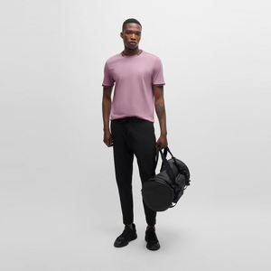 Men's 180gsm Summer Hip-Hop Style Fitness Printed T-Shirt Custom Logo Light Weight <b>Short</b> <b>Sleeve</b> <b>Knitted</b> <b>Top</b> with Letter Pattern - Product Image 2