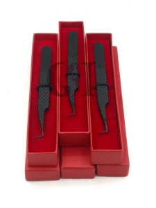 Pinzas para Extensión de Pestañas de Plasma Negras de 90 Grados GETUP BROSONS IMPEX de la Mejor Calidad, Acero Inoxidable, Punta Serrada de 10 mm, Antiestáticas - Product Image 4