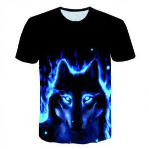Camiseta con estampado 3D de lobo Animal de entrega rápida para hombre, Digital Camiseta con estampado, ropa gráfica, Camiseta con estampado de gran tamaño completo - Product Image 1