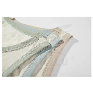 Débardeurs sans manches personnalisés en gros, haute qualité, grande taille, design en maille, haut en coton respirant décontracté, imprimé - Product Image 5