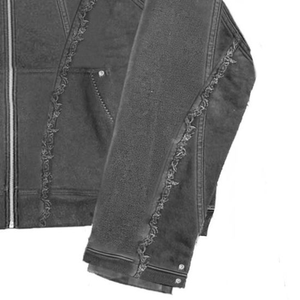 Clothing Manufacturers Custom 500gsm French Terry Mens Cotton Oversized <b>Full</b> <b>Zip</b> <b>up</b> <b>Hoodies</b> Streetwear - Product Image 5