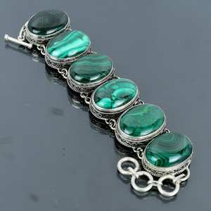 Malachite Gemstone Argent Sterling 925 Excellente Qualité Bracelet Designer Fait Main Personnalisé Pour Les Femmes Fine Jewelry - Product Image 5