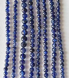 Superbe qualité bleu saphir perles rondes à facettes perles de pierres précieuses en vrac saphir précieux pour la fabrication de bijoux fournitures - Product Image 5