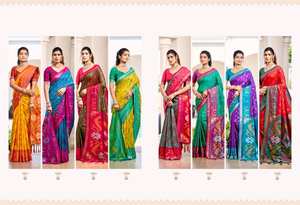 Colección al por mayor de saris de seda tradicionales Catálogo completo disponible para bodas indias y paquistaníes y ropa de Fiesta ¡Las mejores tarifas! - Product Image 6