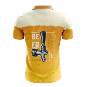 Todo estampado verano moda elástico manga corta Golf para POLO camiseta Casual transpirable secado rápido Jersey Material - Product Image 4