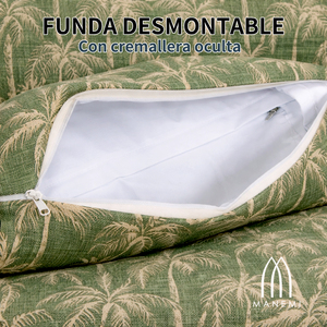 Ensemble de 4 coussins de palette d'extérieur en tissu durable 120x80 + 120x50 cm pour canapé de jardin, épaisseur 12 cm avec housse amovible - Product Image 6