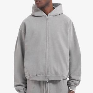 <b>Vintage</b> Zipup Hoodies Manufacturers Unisex <b>Hoodie</b> Puff Print French Terry Cotton Heavyweight Cropped <b>Zip</b> <b>up</b> <b>Hoodie</b> - Product Image 5