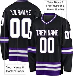 Vente en gros Logo personnalisé Maillot de hockey sur glace Sports de plein air Entraînement Vêtements de sport Maillot d'entraînement en équipe - Product Image 3