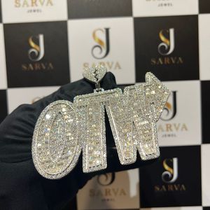 จี้เพชรสีทอง18K สุดหรู VVS Moissanite & ได้รับการรับรองเพชรแบบไขว้ที่กำหนดเองสไตล์ฮิปฮอปน่ารักสำหรับผู้ชายผู้หญิง - Product Image 3