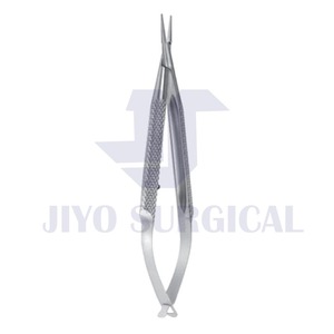 กรรไกรตัดโลหะสำหรับเด็กทารกที่ผ่านการรับรอง CE | กรรไกรผ่าตัดสเตนเลสที่ละเอียดอ่อนโค้ง115มม. (4 1/2 ") เรียบ - Product Image 2