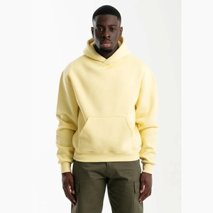 Sudadera con capucha de lana para hombre Sudadera con capucha de manga larga verde neón - Product Image 1