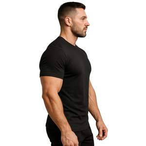 Camiseta Deportiva de Compresión para Hombre, 95% Algodón, 5% Elastano, Transpirable, para Gimnasio, Entrenamiento, Fitness, Deportes - Product Image 3