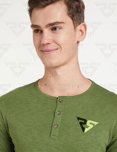 T-shirt personnalisé 100% Premium pur coton vert classique manches courtes bouton style t-shirt été décontracté haute qualité hommes t-shirts - Product Image 4