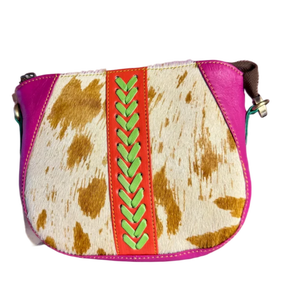 El bolso de estilo bohemio Wanderer de cuero reciclado genuino para todas las estaciones para invierno, otoño y verano - Product Image 4
