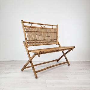 Banco de sofá de bambú sólido para decoración de pasillo de entrada bancos plegables naturales minimalistas OEM aceptar - Product Image 6