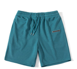 Short de haute qualité en gros Short unisexe à gaufres Short pour hommes avec logo imprimé avec broderie personnalisée - Product Image 6