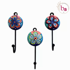 Bravo Rustic Turquoise Blue Ceramic Tile Wall Coat <b>Hook</b> Pottery Design <b>for</b> Home Decorative <b>Hooks</b> & <b>Rails</b> - Product Image 5