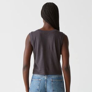 Top corto informal de algodón para mujer: tela suave y transpirable, ideal para el uso diario y trajes relajados - Product Image 3