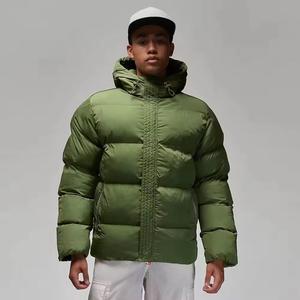 Chaqueta acolchada brillante burbuja de moda para hombre abrigo de invierno con capucha y logotipo impreso personalizado con servicio OEM - Product Image 1