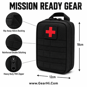 Bolsa Médica GearHi, Organizador Técnico para Traumas, MOLLE, Atención a Pacientes, Seguridad Pública, Primeros Auxilios, Nailon Cordura 1000D - Product Image 4