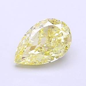 Diamant de laboratoire de couleur jaune clair fantaisie, taille poire, 1,00 ct, VS1 - Product Image 1