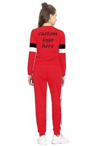 Création de logo personnalisé OEM Streetwear pantalon de survêtement 2 pièces ensemble de pantalon pull-over survêtement ensemble de tenues de jogging survêtements pour femmes - Product Image 4
