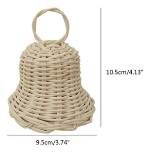 Campanas de ratán ecológicas para decoraciones navideñas, bellamente hechas a mano y listas para pedidos grandes - Product Image 3