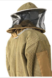 Combinaison d'apiculture professionnelle en coton anti-piqûres pour hommes et femmes avec voile de protection ventilé et deux paires de gants - Product Image 5