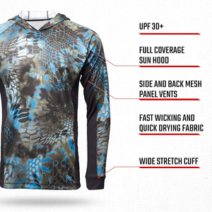 Jersey de pesca de secado rápido Unisex de alta calidad, sudaderas con capucha duraderas populares con características de secado rápido y sublimadas - Product Image 3