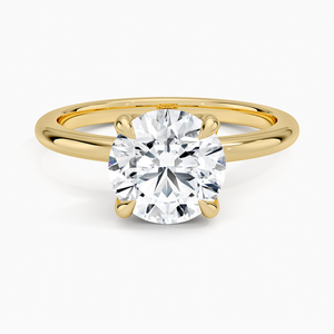 Dainty Elodie Solitaire Design Bague en or 14K Bijoux en diamant de laboratoire certifiés originaux pour femmes Pierre principale Moissanite tendance - Product Image 1