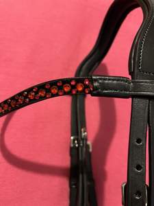 Bride de grackle mexicaine rembourrée en cuir souple Bling anatomique confort X FABRICANT pleine grandeur - Product Image 4