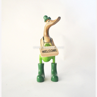 Super Mario Bambuswurzel Holz-Enten-Skulptur Handgefertigte Umweltfreundliche Moderne Art Deco Einzigartige Luxuriöse Maßgefertigte Tisch-Dekoration