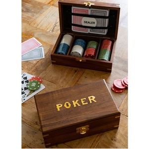 Dernière conception de boîte de poker en bois faite à la main boîte de luxe à jetons en bois de qualité supérieure avec couvercle boîte de rangement pour cartes en bois de qualité supérieure - Product Image 3