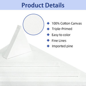 <span class=keywords><strong>Toile</strong></span> <span class=keywords><strong>tendue</strong></span> 100% coton en forme de <span class=keywords><strong>triangle</strong></span> de 30cm pour la peinture, fournitures d'art, <span class=keywords><strong>toile</strong></span> pour la peinture à l'huile et à l'acrylique - Product Image 2