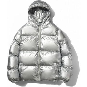 Chaqueta de Invierno Acolchada OEM para Hombre, Tejido Reflectante de Alta Calidad, Estampado Personalizado, Capucha con Cuello, Cortavientos, Cálida, para Senderismo al Aire Libre - Product Image 5