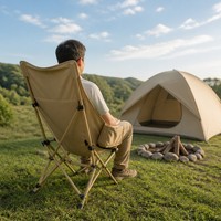 Chaise lune en acier inoxydable avec tissu Oxford, pliable, pour camping, installation rapide, robuste, pour hôtels, restaurants, terrasses et extérieur