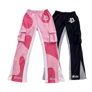 ชุดสเวตเตอร์กางเกงขาบานมีฮู้ด2ชิ้นสำหรับผู้ชายผ้าคอตตอน100% ออกแบบได้ตามต้องการสำหรับฤดูหนาว - Product Image 2