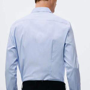 Camisa informal sólida de moda para hombres Fitness Slim Fit Streetwear Hombres Camisas con capucha de manga larga - Product Image 6