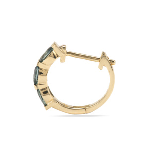 Pendientes colgantes de zafiro azul de Montana de 1.14 quilates en oro de 9 quilates - Product Image 2
