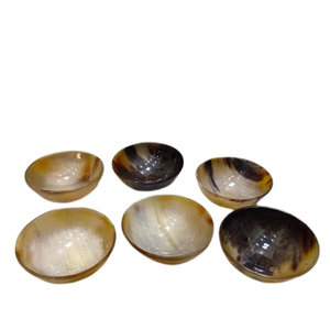 Impresionante cuerno Material forma redonda hecho a mano servir comida frutas aperitivos Color negro tazón cerámica cuencos gratis - Product Image 2