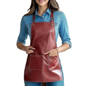 High Quality Leather Baking Mat Bib <b>Apron</b> with Reusable Classic Daily Knit Pockets - Product Image 2