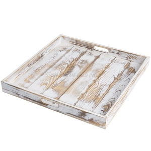Elegant Design Acacia Wood <b>Tray</b> in <b>Warm</b> Brown Color with Modern Square Shape and Textured Finish Perfect for Any Occasion - Product Image 6
